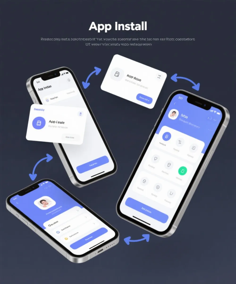 APP 下载步骤示意图